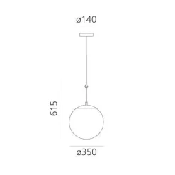 NH 22 Taklampa, Mässing / Svart