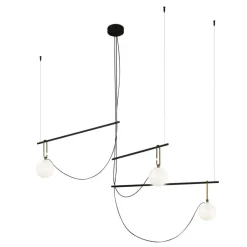 Artemide Plafonder-NH S3 14 Taklampa, Svart / Mässing