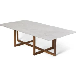 Ninety Large Soffbord 140x70x40 cm, Smoked Oak/Brown Emperador