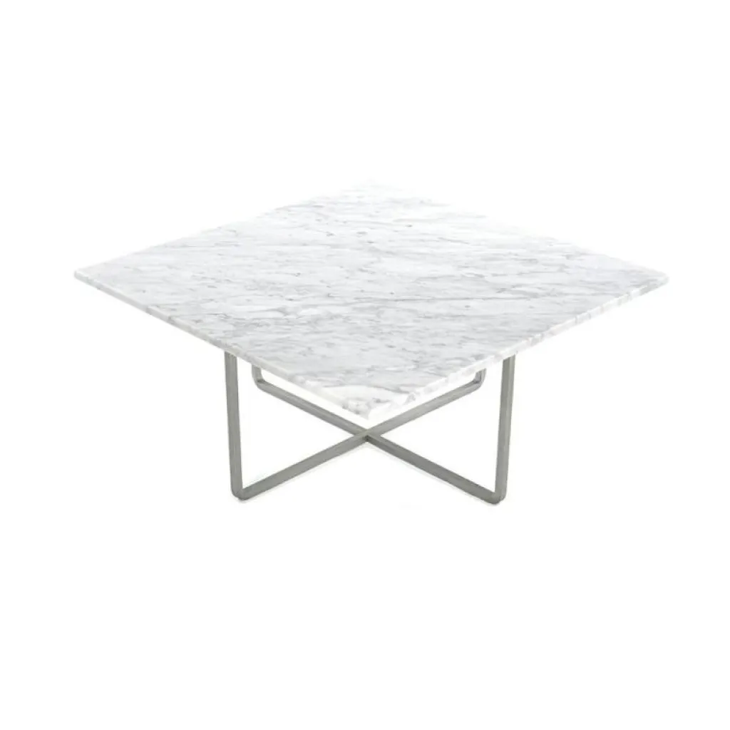OX Denmarq Soffbord-Ninety Soffbord 80 cm, Stålunderrede, Marmor