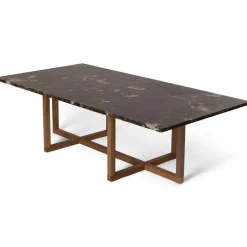 OX Denmarq Soffbord-Ninety Soffbord 120x60x40 cm, Smoked Oak/Brown Emperador