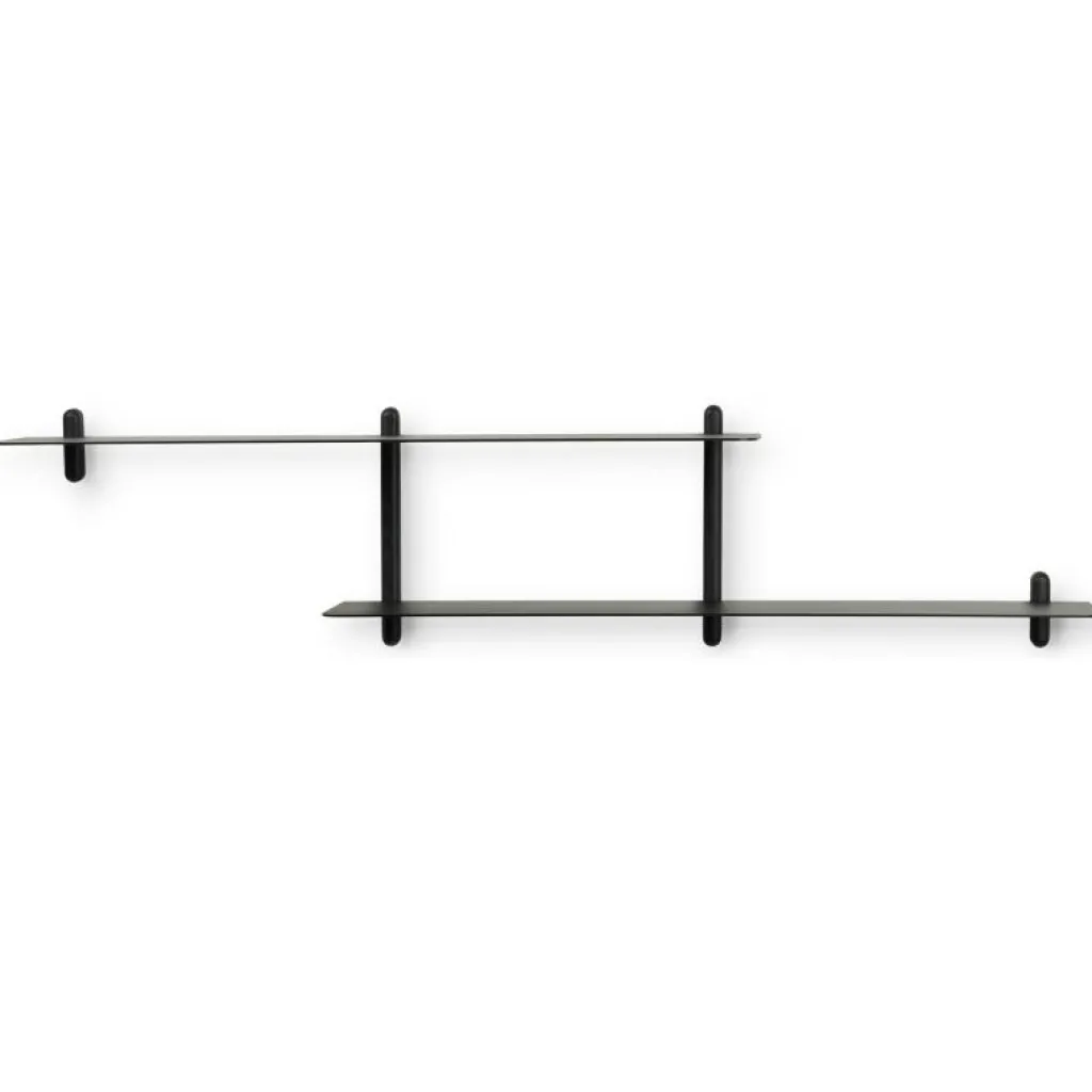 Gejst Vägghyllor-Nivo Vägghylla H, Svart Ask / Svart