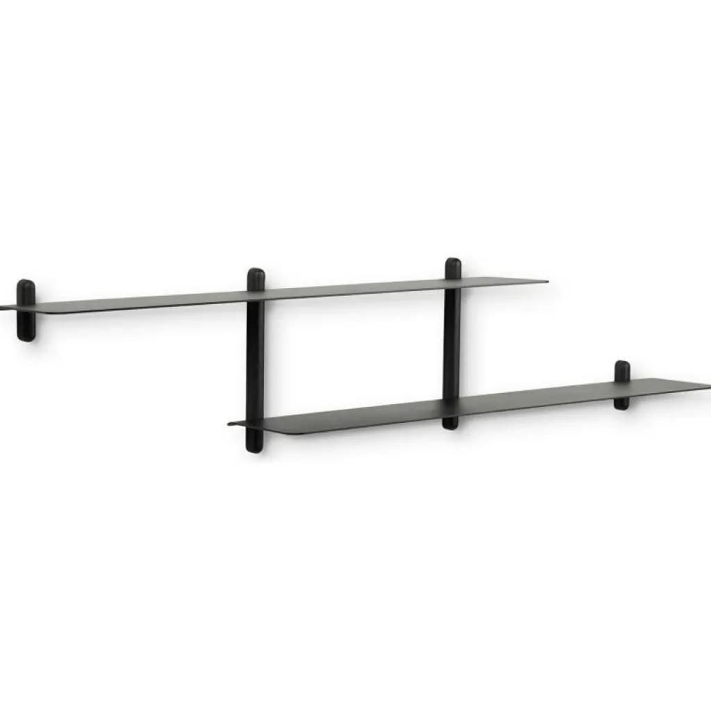 Gejst Vägghyllor-Nivo Vägghylla H, Svart Ask / Svart