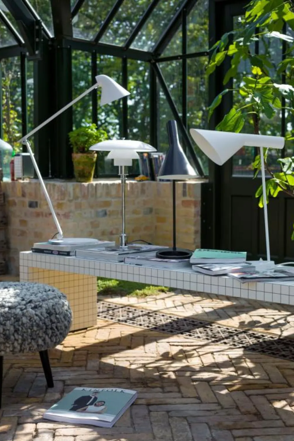 Louis Poulsen Skrivbordslampor|Bordslampor-NJP Bordslampa, Ljusgrå