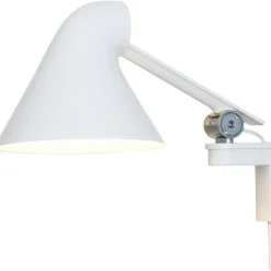 NJP Vägglampa Kort Arm, Ljusgrå