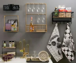 Karlsson Bordsklockor|Väggklockor-No Case Flip Vägg/Bordsklocka, Svart/Krom