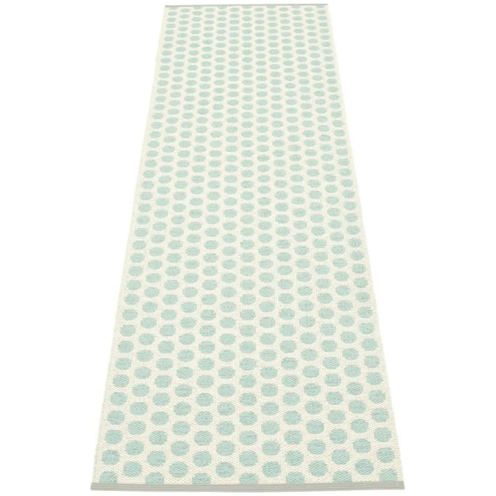 Pappelina Utomhusmattor & Balkongmattor|Plastmattor-Noa Matta 70x250 cm, Pale Turquoise/Vanilla