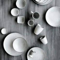 Broste Copenhagen Äggkoppar-Nordic Sand Äggkopp, Vit/grå