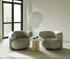 Normann Copenhagen Fåtöljer-- Burra lounge chair with return - Kvadrat Sahco Zero 001