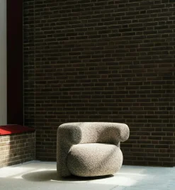 Normann Copenhagen Fåtöljer-- Burra lounge chair with return - Kvadrat Sahco Zero 001