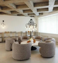 Normann Copenhagen Fåtöljer-- Burra lounge chair with return - Kvadrat Sahco Zero 001