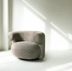Normann Copenhagen Fåtöljer-- Burra lounge chair with return - Kvadrat Sahco Zero 001