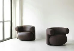 Normann Copenhagen Fåtöljer-- Burra lounge chair with return - Kvadrat Sahco Zero 001
