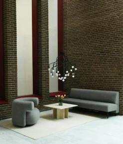 Normann Copenhagen Fåtöljer-- Burra lounge chair with return - Kvadrat Sahco Zero 001