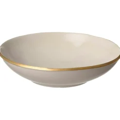 Heirol Djupa Tallrikar-Nosse Ceramics Edge Djup Tallrik Ivory Gold, 24 cm