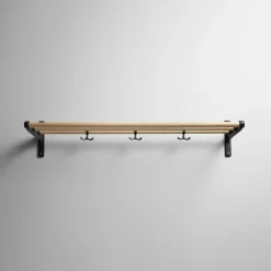 Nostalgi Hatthylla / Skohylla 100 cm, Svart / Björk