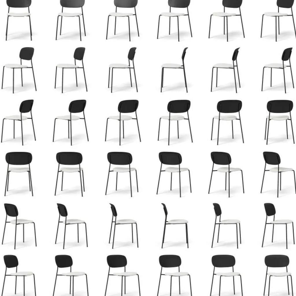 Decotique Stolar-Note Stol, / Vit Bouclé