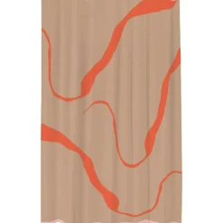 NOVA ARTE Duschdraperi 150x200 cm, Orange/Latte