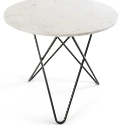 O Dining Table Matbord Ø100 cm, Svart/Svart marmor