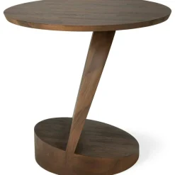 Ethnicraft Sängbord & Nattduksbord|Sängbord & Nattduksbord-Oblic Sidobord Teak, Svart