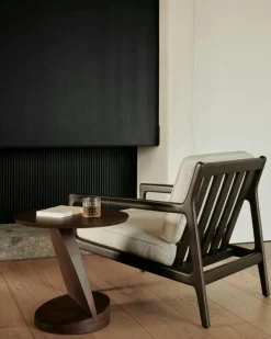 Ethnicraft Sängbord & Nattduksbord|Sängbord & Nattduksbord-Oblic Sidobord Teak, Svart