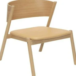 Hübsch Fåtöljer-Oblique Loungestol, Mörkbrun