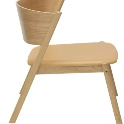 Hübsch Fåtöljer-Oblique Loungestol, Mörkbrun