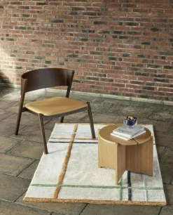 Hübsch Fåtöljer-Oblique Loungestol, Mörkbrun