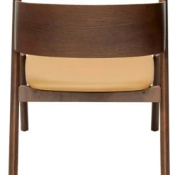 Hübsch Fåtöljer-Oblique Loungestol, Mörkbrun