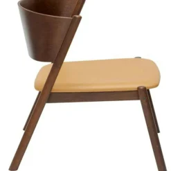 Hübsch Fåtöljer-Oblique Loungestol, Mörkbrun