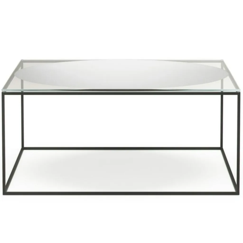 Decotique Soffbord-Observe Soffbord 89x89 cm, Rökfärgat Glas / Spegelglas