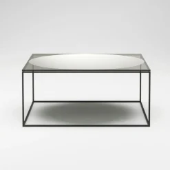 Decotique Soffbord-Observe Soffbord 89x89 cm, Rökfärgat Glas / Spegelglas