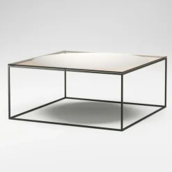 Decotique Soffbord-Observe Soffbord 89x89 cm, Rökfärgat Glas / Spegelglas