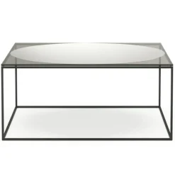 Decotique Soffbord-Observe Soffbord 89x89 cm, Rökfärgat Glas / Spegelglas