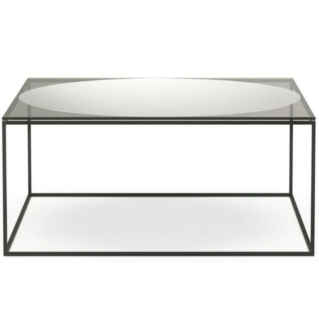 Decotique Soffbord-Observe Soffbord 89x89 cm, Rökfärgat Glas / Spegelglas