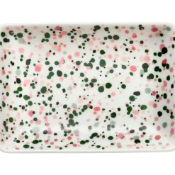 Iittala Mattallrikar-Oiva Toikka Collection Helle Tallrik Rosa / Grön, A4 21x29 cm