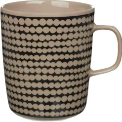 Marimekko Tekoppar|Kaffekoppar-Oiva/Siirtolapuutarha Mugg 25 cl, Mörkblå / Vit