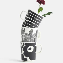 Oiva/Unikko Mugg 40 cl, Vit / Caramel