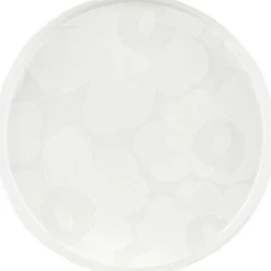 Oiva/Unikko Tallrik Ø20 cm, Vit