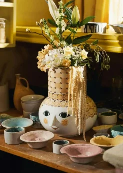 Bjørn Wiinblad Vaser-Olga Vas 35 cm, Sand