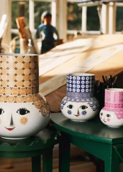 Bjørn Wiinblad Vaser-Olga Vas 35 cm, Sand