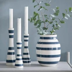 Omaggio Ljusstake Large, Stålblå