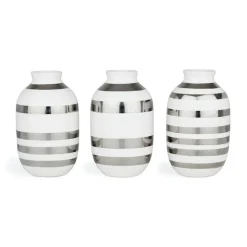 Omaggio Vas Miniatyr 3-pack, Silver