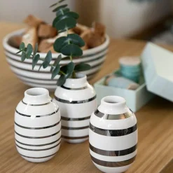 Omaggio Vas Miniatyr 3-pack, Silver