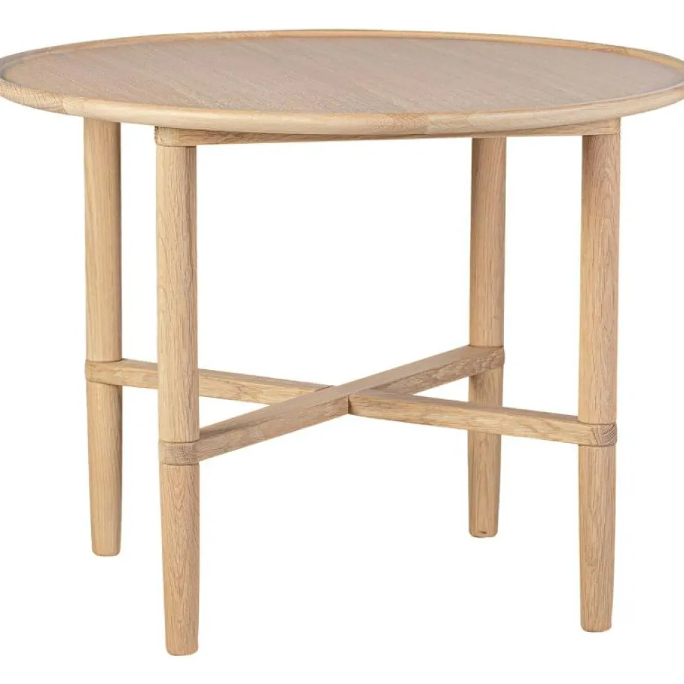 Opus 12 Sidobord Ø67 cm, Vitoljad Ek