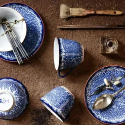 Rörstrand Kaffekoppar-Ostindia Floris Mugg 40 cl, Blå