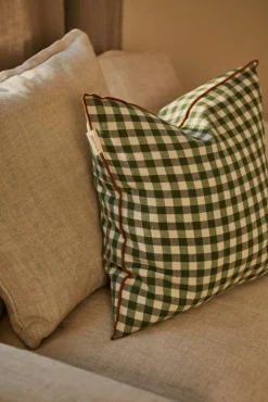 Decotique Prydnadskuddar & Fodral-Outline Check Kudde 50x50 cm, Svart