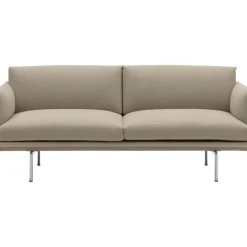 Outline Soffa 2-Sits, Svart Aluminium / Remix 163