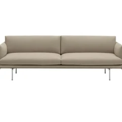 Muuto 3-Sitssoffor-Outline Soffa 3-Sits, Svart Aluminium / Remix 163