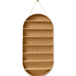Ferm Living Vägghyllor-Oval Dorm Hylla 110 x 54 cm, Rökt Ek